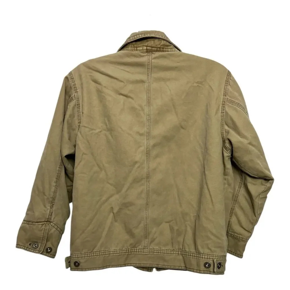 Old Navy Work Wear Canvas Chore Barn Utility Jacket Lined Fleece Youth Size 7